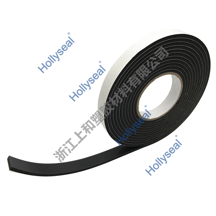 Hollyseal?PVC軟質(zhì)黑色單面門窗密封條 厚度1mm~25mm，密度110kg/m3~500kg/ m3